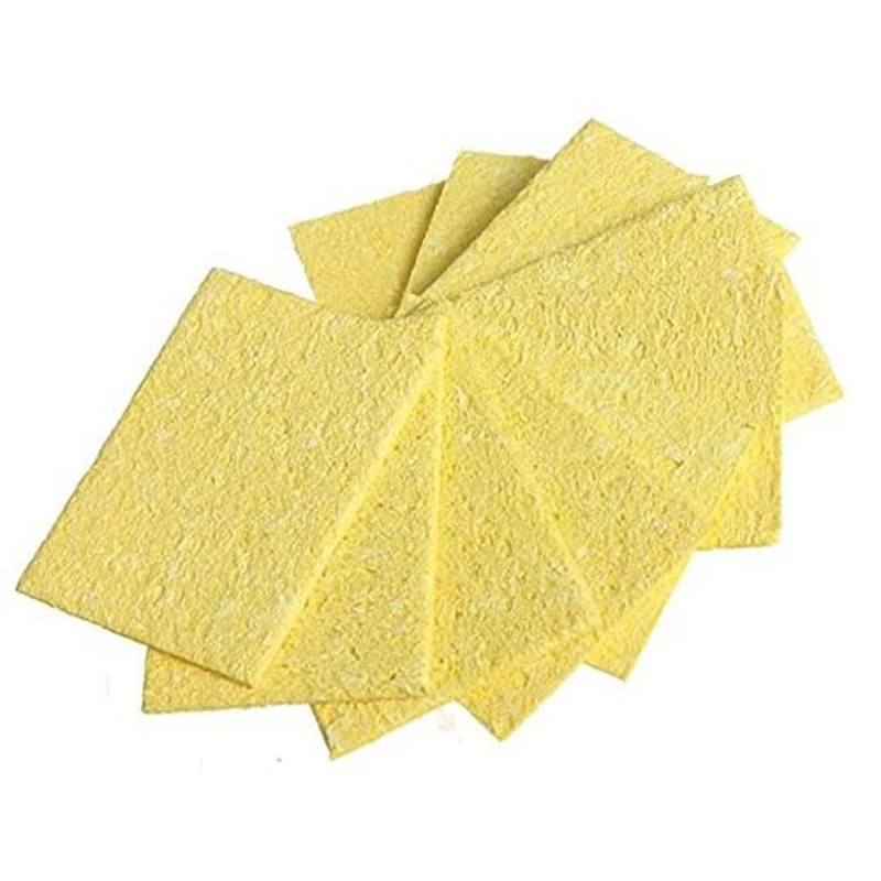 100Pcs Soldering Iron Solder Tip Welding Cleaning Sponge Soldering Iron Sponge Pad Replacement