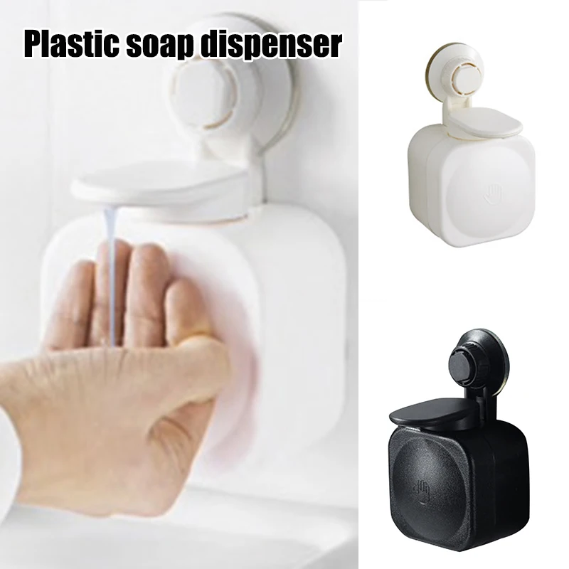 

Hand Soap Dispenser Wall Mounted Vacuum Suction Cup No Drilling Liquid Soap Box for Kitchen Bathroom SEP99