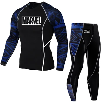 

New Thermal underwear long johns Winter base layer Compression clothing Brand MMA rashgard male Jogging suit Quick-drying tights