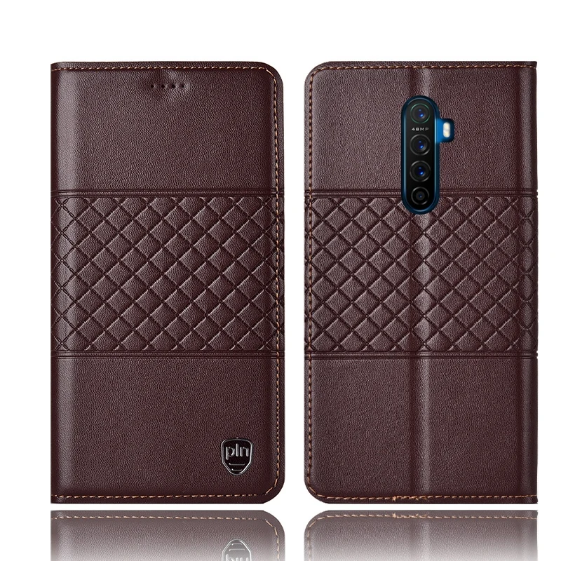 

Genuine Leather Phone Case Credit Card Slot Holder For OPPO Reno Ace/OPPO Reno 2/OPPO Reno Z/OPPO Reno 10x Zoom Flip Cover Coque