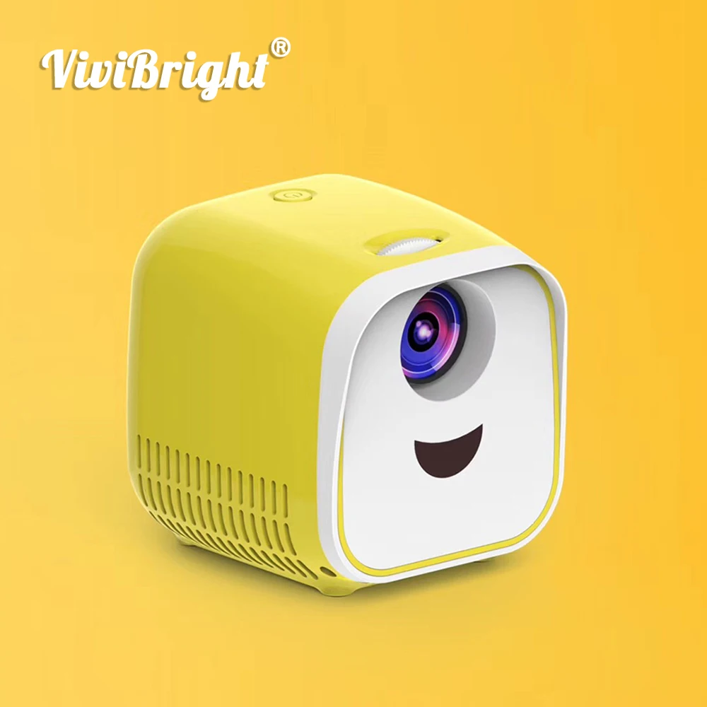 ViviBright L1 мини-проектор высокого разрешения 1080P дети милый детский мини светодиодный проектор для домашний медиа плеер Поддержка TF карты