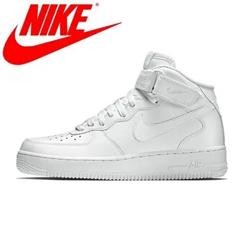

Origina Nike Air Force 1 AF1 Men's Skateboarding Shoes Sports Wear Resistant Fashion High-top Outdoor Sneakers White comfortable