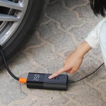 

Portable Multi-function Vehicle Tire Pressure Monitoring Digital Display Black Striped Mini Air Pump
