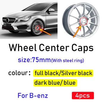 

4Pcs/lot 75mm 3pin Car Wheel Center Hub Caps Cover Logo Emblem For Mercedes Benz A B C CLA G M Car Accessories Styling