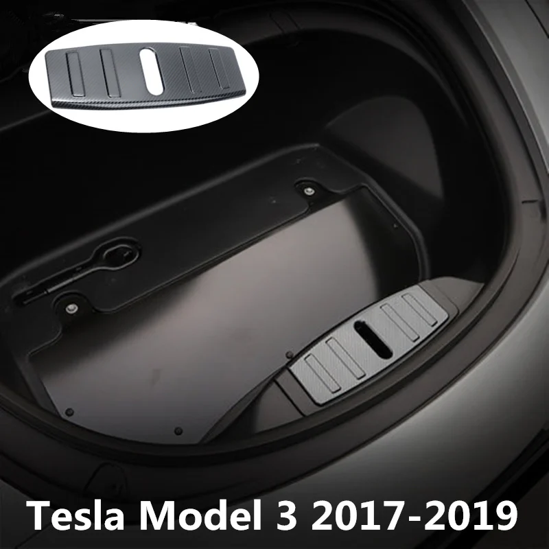 

For Tesla model 3 front side box lock guard plate Stainless steel guard Protective strips modification accessories decoration