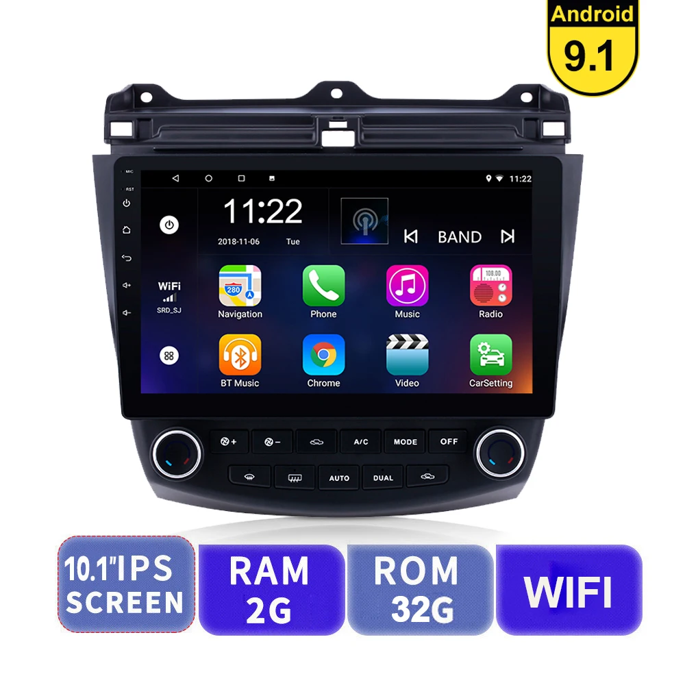 2 Din Android 10 1 автомобильный стерео радио мультимедийный плеер для Honda Accord 7 2003-2007 GPS