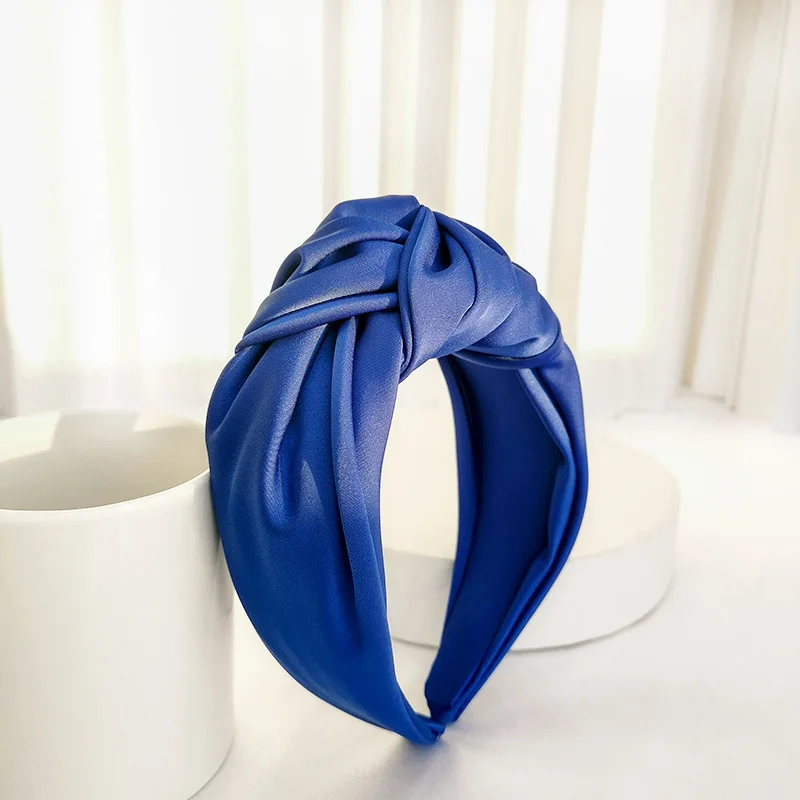 Satin Big Knot Haarbänder Stirnbänder Ornament Zubehör für Frauen Haarschmuck Großhandel – Detail 5