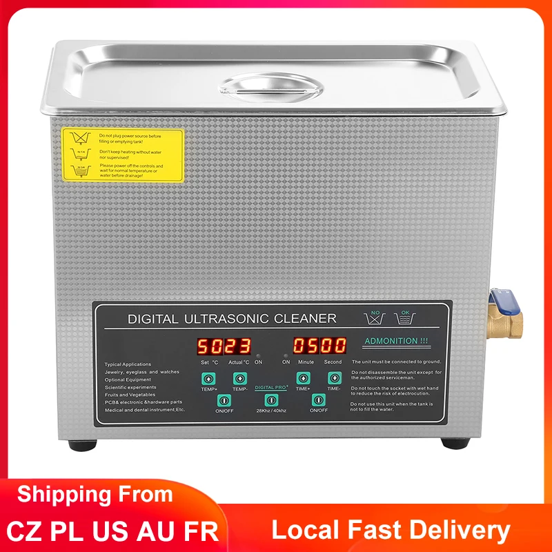 6l Ultrasonic Cleaner Digital Double Frequency Jewelry Glasses