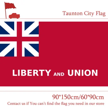 

15PCS Flag 3x5 Feet Custom 100d Polyester Banners US Taunton City Flag of Massachusetts State 90*150cm 60*90cm Outlast Printed