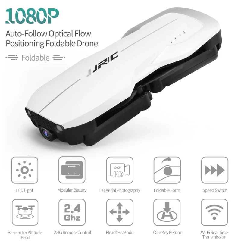 Складной портативный wifi FPV 1080P беспроводной Радиоуправляемый Дрон 2,4G оптический поток позиционирования барометр отношение Квадрокоптер с безголовым режимом и дистанционным управлением модель