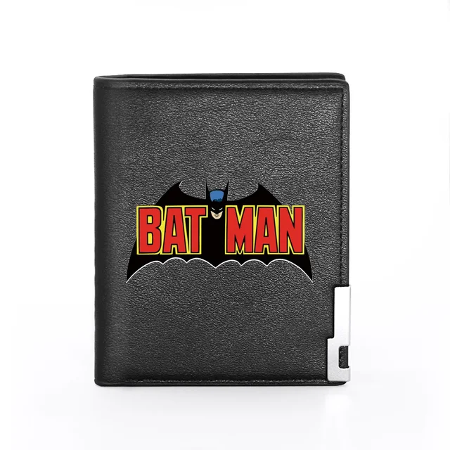 Fashion  America Theme Pu Leather Men Women Short Wallet ID Credit Card Holder Purse BG152-Black