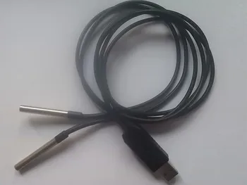 

Drive-free USB waterproof temperature sensor Multi-probe DS18B20 high-precision temperature reading Windows line length 1m