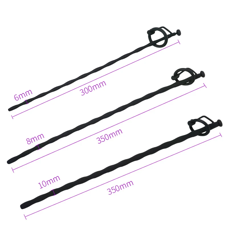 6/8.5/10mm Urethral Dilators Silicone Sound Dilator Male Penis Plug Urethra Catheter Stimulator Masturbator Sex Toy for Men