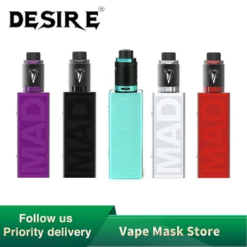 

New Original Desire Mad Mod 108W TC Kit with M-Tank Atomizer 3ml & 35A Output Current Bottom Airflow Design E-cig Vape Kit