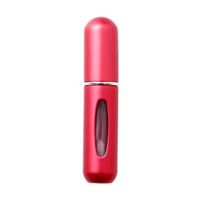 5ml Refillable Mini Perfume Bottle Atomizer Aluminum Atomizer Portable Travel Cosmetic Container Perfume Bottle Spray Container - Цвет: Красный