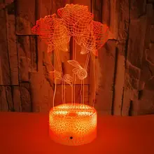 

Colorful Rose 3D Illusion Lamp LED Touch Remote Control Acrylic Night Light Valentine's Day Present Romantic Atmosphere Lights