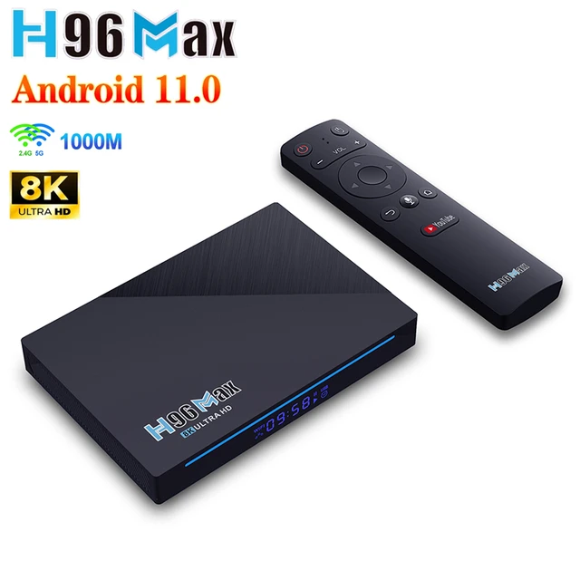 H96MAX RK3566 TV BOX OS Android 11.0 telecomando vocale 8GB/64GB/128GB 8K  decodifica Smart TV Box - AliExpress