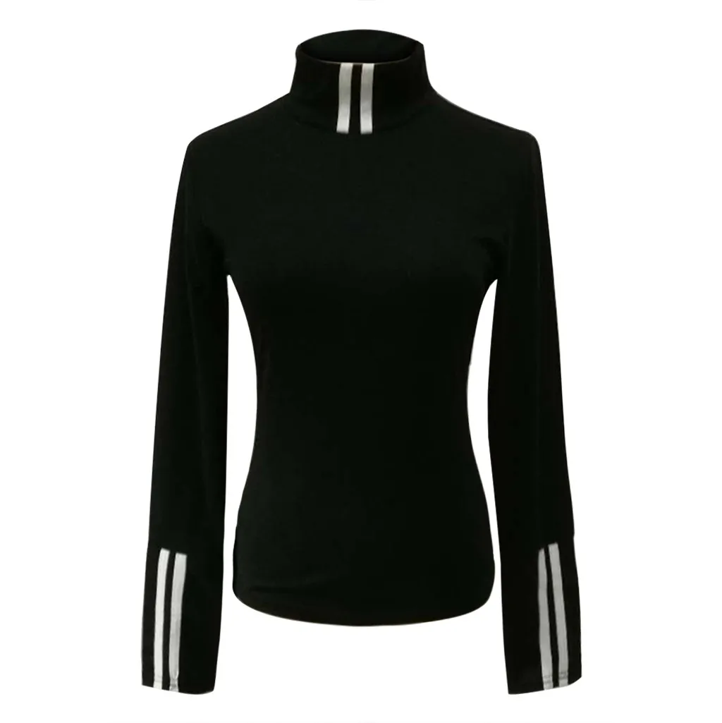 Round Neck Slim Stripe Yoga Shirt Bodycon Tight Elastic Splicing Padded Dry Top Yoga Gym Seamless For Women A9