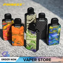 Original Phiness Vega Kit con Bulit en 250mAh caja de batería Mod Vape cigarrillo electrónico 1ml cartucho Pod del Voopoo arrastrar Nano