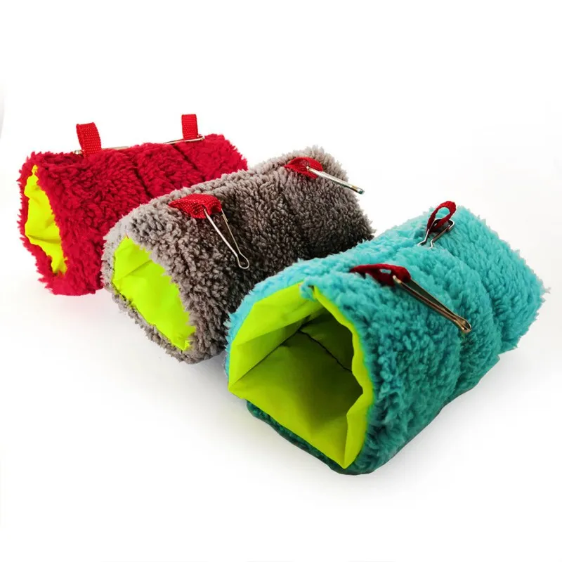 Small font b Pets b font Hanging Bed Warm Nest Fluffy Tunnel Hamster Parrot Comfortable Hammock