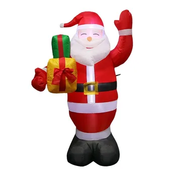 

Christmas Santa Claus Gift Inflatable LED Glowing Party Holiday DIY Props Xmas New Year Lantern Yard Art Decor Supplies