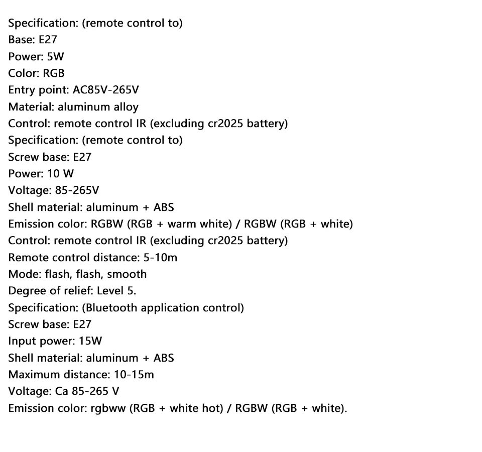 E27 85-265V светодиодный RGB 15 Вт Bluetooth интеллектуальное управление беспроводной доступ в Интернет лампы 5 Вт 10 Вт RGBW светодиодная лампа светодиодный пульт дистанционного управления для домашнего освещения