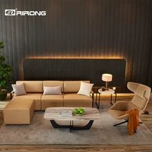 Современный дизайн, элегантный стиль дивана гостиная отель мебель для дома и офиса кожаный Диванный кофейный столик набор одного дивана
