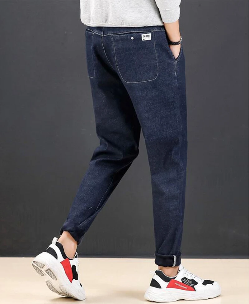 Осенне-зимние модели плюс вельветовые джинсы мужские 130 кг Зимние флисовые джинсы мужские толстые размера плюс теплые брюки мужские 7XL 6XL 5XL