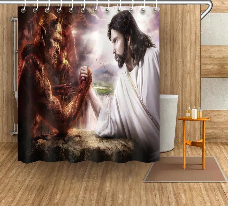 

Водонепроницаемая занавеска для душа God and the Devil
