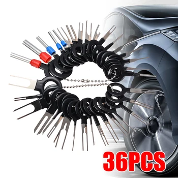 

11/18/21/26/36Pcs Car Terminal Removal Kit Wiring Crimp Connector Pin Extractor Puller Terminal Repair Professional Tools Kit