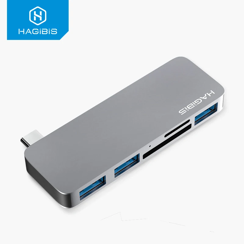 Hagibis USB C hub 5 в 1 конвертер TYPE-C для SD/TF Card Reader USB 3,0 хаб Высокоскоростной адаптер для Macbook Pro huawei Xiaomi air