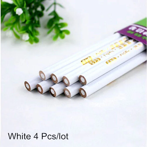 Белый карандаш бумажный деревянный карандаш палочки горячей фиксации Стразы не горячей фиксации Стразы Diy инструменты B1972 - Цвет: White-4PCS