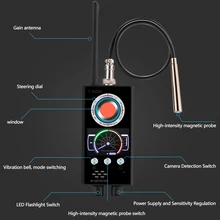 Камера детектор многофункциональная перезаряжаемая трекер беспроводной анти шпион Магнитный зонд РЧ сигнал автоматический прибор обнаружения устройств подслушивания сканер gps