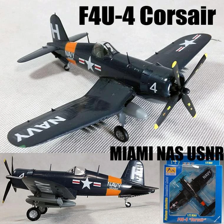 Avión de la Segunda Guerra Mundial F4U F4U 4, Corsair, Miami USNR, 1/72,  avión fundido a presión, modelo fácil|Juguete fundido a presión y vehículos  de juguete| - AliExpress