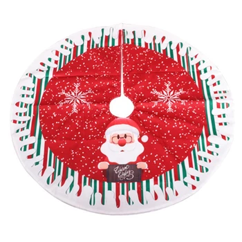 

80cm Christmas Printed Tree Skirt, Christmas Ornaments, Christmas Tree Bottom Decoration