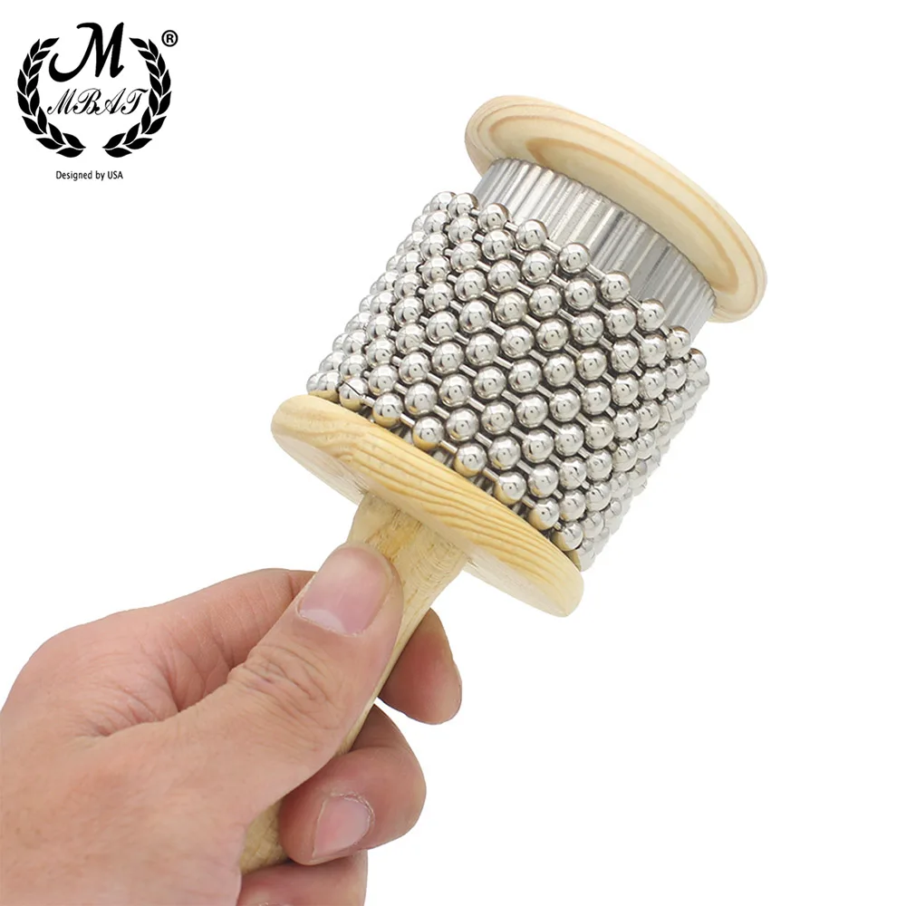 M MBAT High Quality Wooden Cabasa Percussion Band Student Children Kid Instrument Pop Hand Shaker Percussion Musical Toys