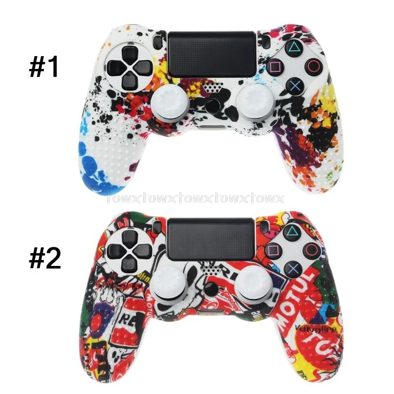 

Protective Cover Gamepad Sleeve Case Soft Silicone Skin Analog Thumb Grip JoyStick Rocker Cap Anti-Slip for Sony PS4 S11 19