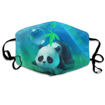 

Mouth Mask For Daily Dress Up, Bamboo Panda Anti-dust Mouth-Muffle, Washable Reusable Holiday Half Face Masks For Mens And