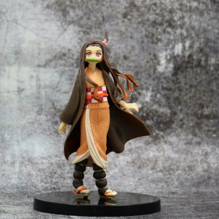 Demon Slayer Kimetsu no Yaiba Tanjirou Nezuko Zenitsu Inosuke PVC Action Figures Toys Demon Slayer Anime Figurine Toy
