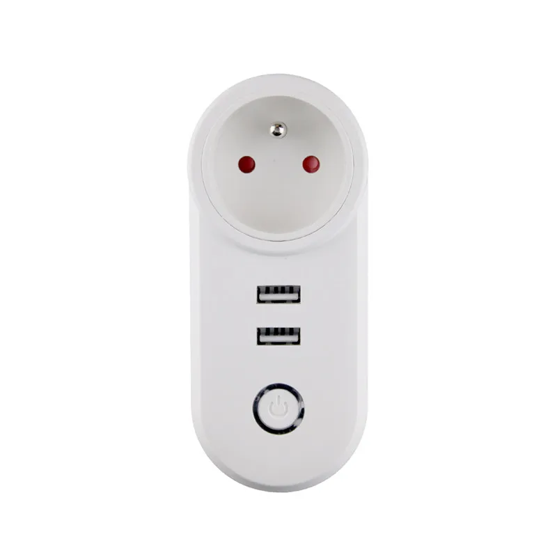 FR Умная розетка ZigBee 3,0 100-240 В с 2 usb-интерфейсами приложение дистанционное управление Голосовое управление работа со смартфонами подмигивание Echo Plus - Цвет: FR