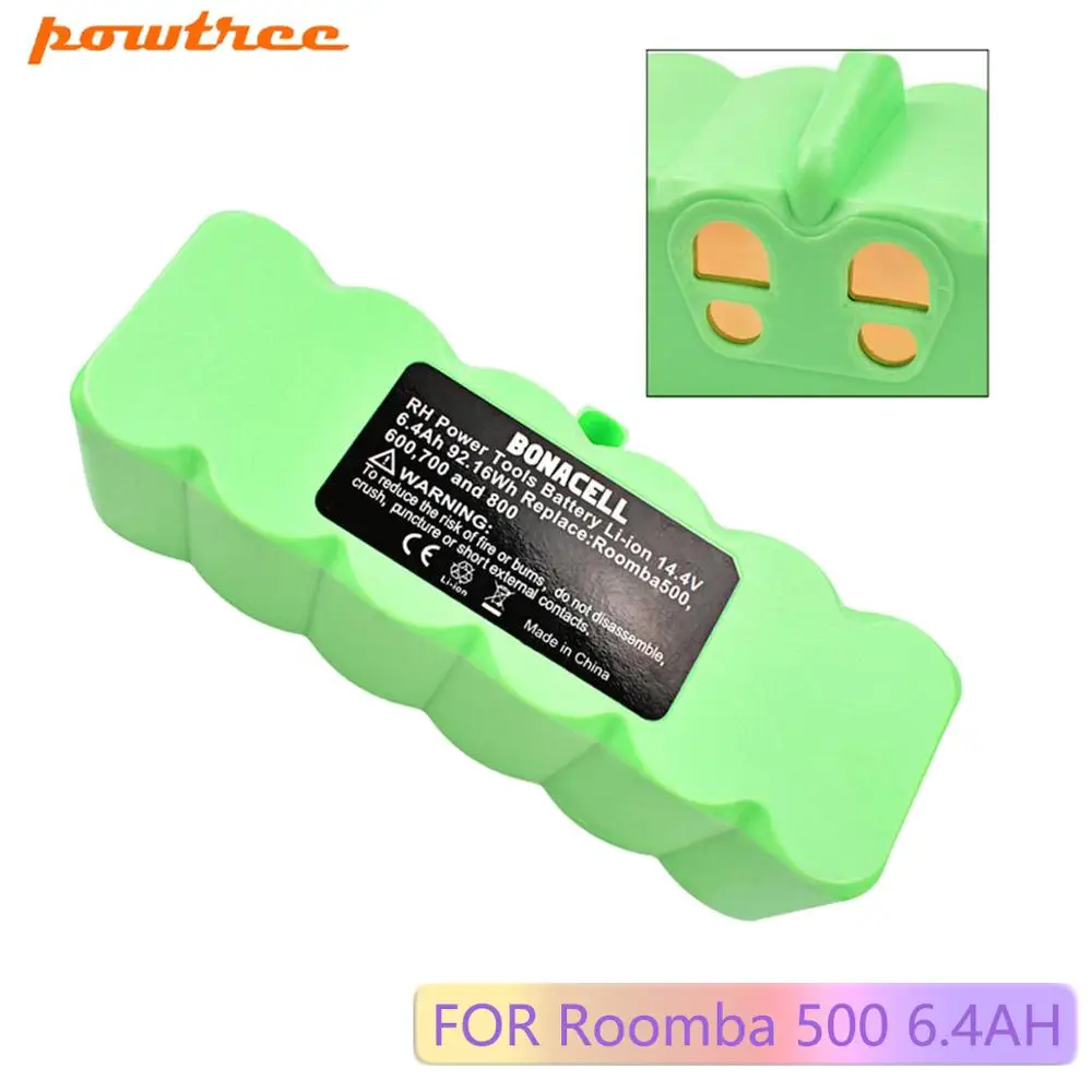 Powtree 6400 мА/ч 14 4 V Батарея для iRobot Roomba 500 600 700 800 серии пылесос roomba 620 650 770 780