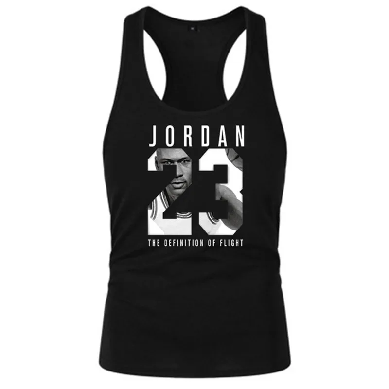 Хит продаж летняя брендовая одежда Jordan 23 Мужской жилет из хлопка с принтом