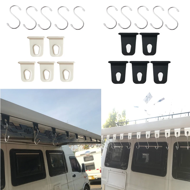 

5pcs All Purpose Awing Hanger Clothes Hook Fit For RV Awings Camper Accessories Self-driving Trailer Modified Shed Hooks