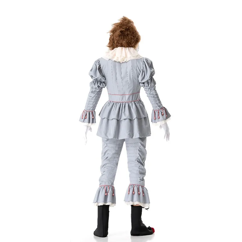 Джокера Хэллоуин костюм Стивен Кинг это Pennywise костюм клоуна на Хеллоуин вечерние наряд Джокера платье маска пеннивайза