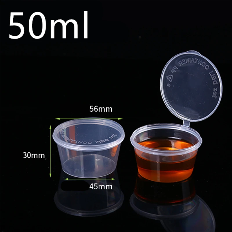 10/20pcs/lot 40ml Disposable Plastic Takeaway Sauce Cup Containers