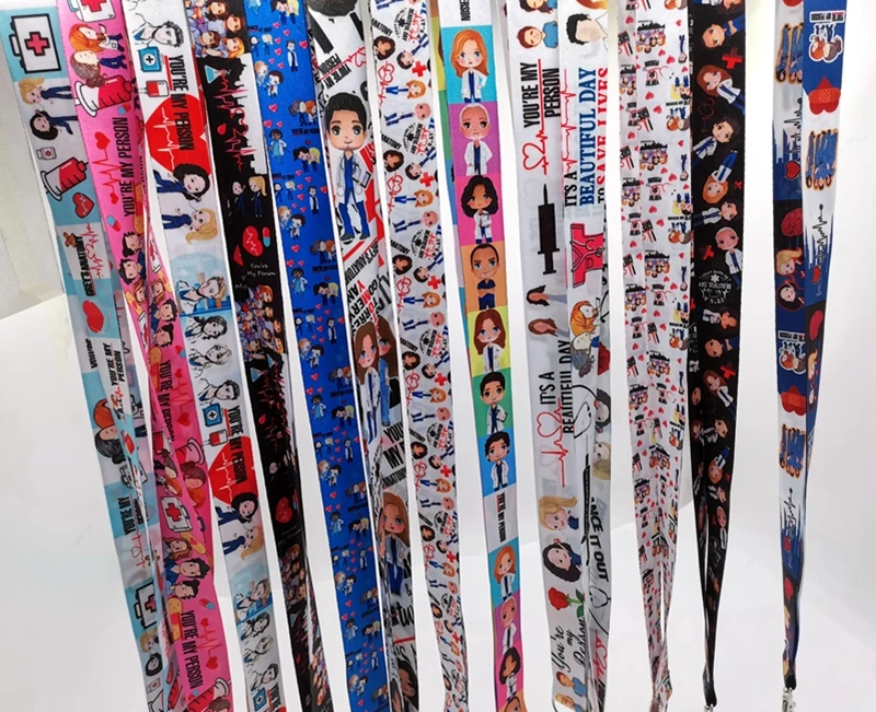 new mix 10 pcs/20 pcs/50 pcs cartoon Grey's Anatomy Doct Lanyard Key Cosplay Badge ID Cards Holders Neck Straps Keyring | Украшения и