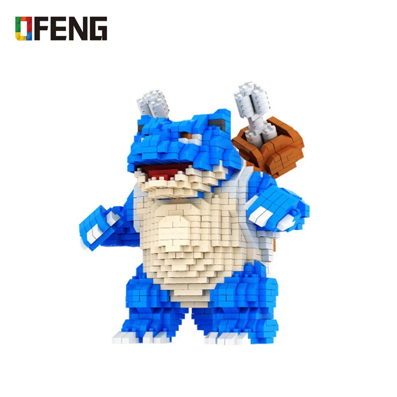 

CHAKRA 6607 Blastoise Animal 3D Model 1980pcs DIY Diamond Mini Building Blocks Cartoon Bricks Toy for Children Gifts