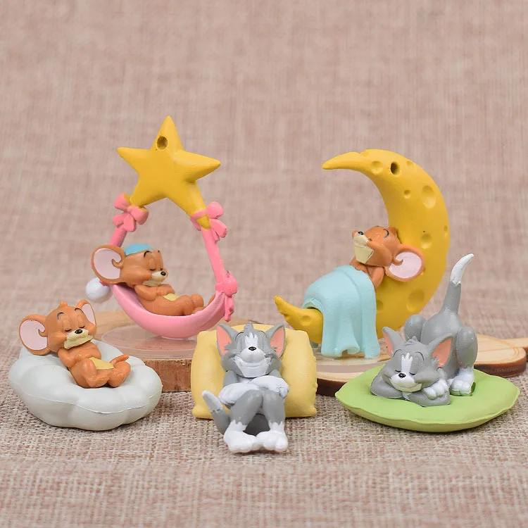 

Cat And Mouse Doll Toy Model Garage Kit Car Mounted Furnishings Doll Children Birthday Gift Cake Decorations And Ornaments