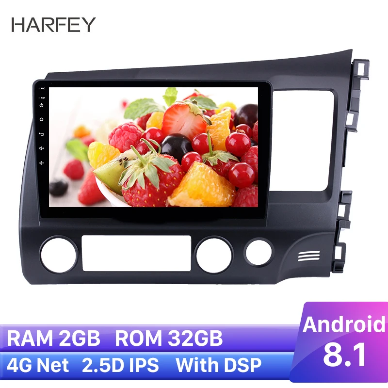 Автомагнитола Harfey для HONDA CIVIC 10 1 2006 2007 2008-2009 2 din | Автомобили и мотоциклы