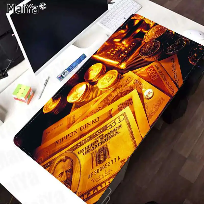 Maiya New Design Funny Gold and money Office Mice Gamer Soft Mouse Pad Free Shipping Large Mouse Pad Keyboards Mat